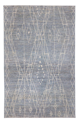 Tapis berbère - 304 x 194 cm - bleu de mer