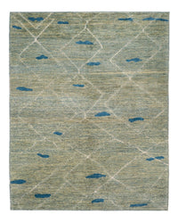 Tapis berbère - 199 x 160 cm - vert clair