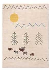 Tapis berbère - 200 x 146 cm - crème