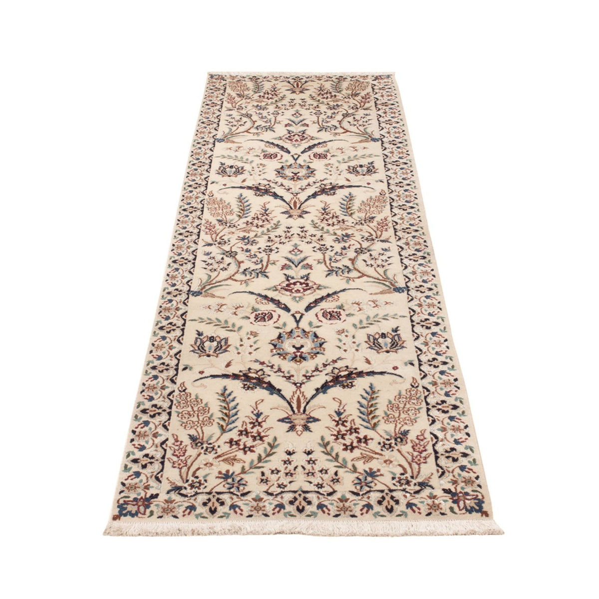 Tapis de couloir Tapis persan - Nain - 226 x 59 cm - crème