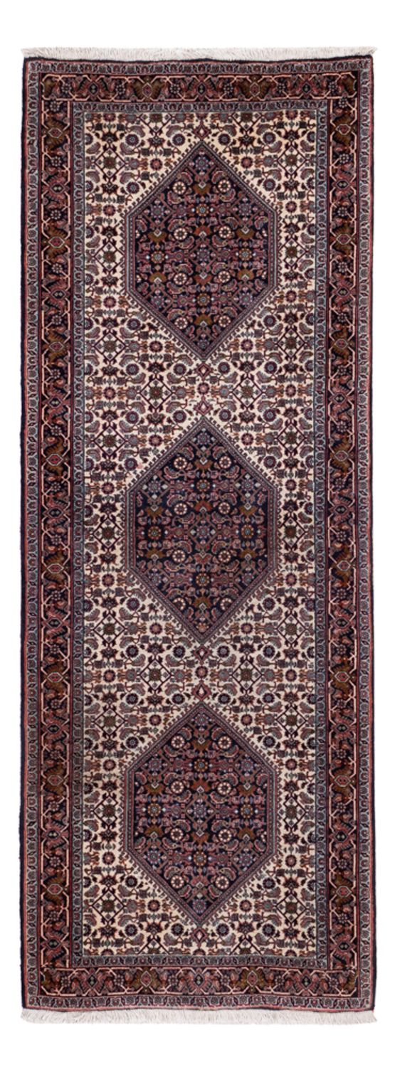 Tapis de couloir Tapis persan - Bidjar - 210 x 77 cm - marron foncé