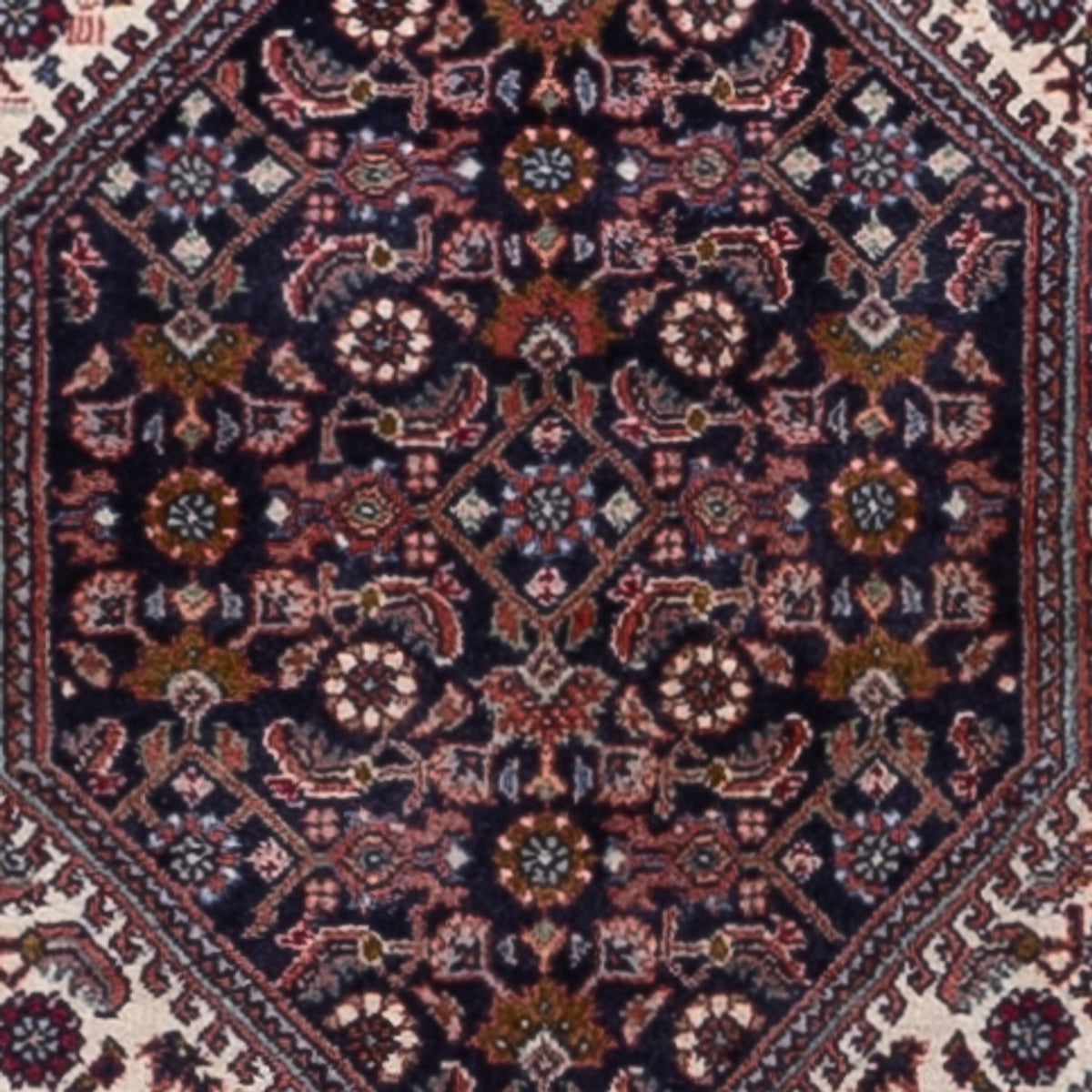 Tapis de couloir Tapis persan - Bidjar - 210 x 77 cm - marron foncé