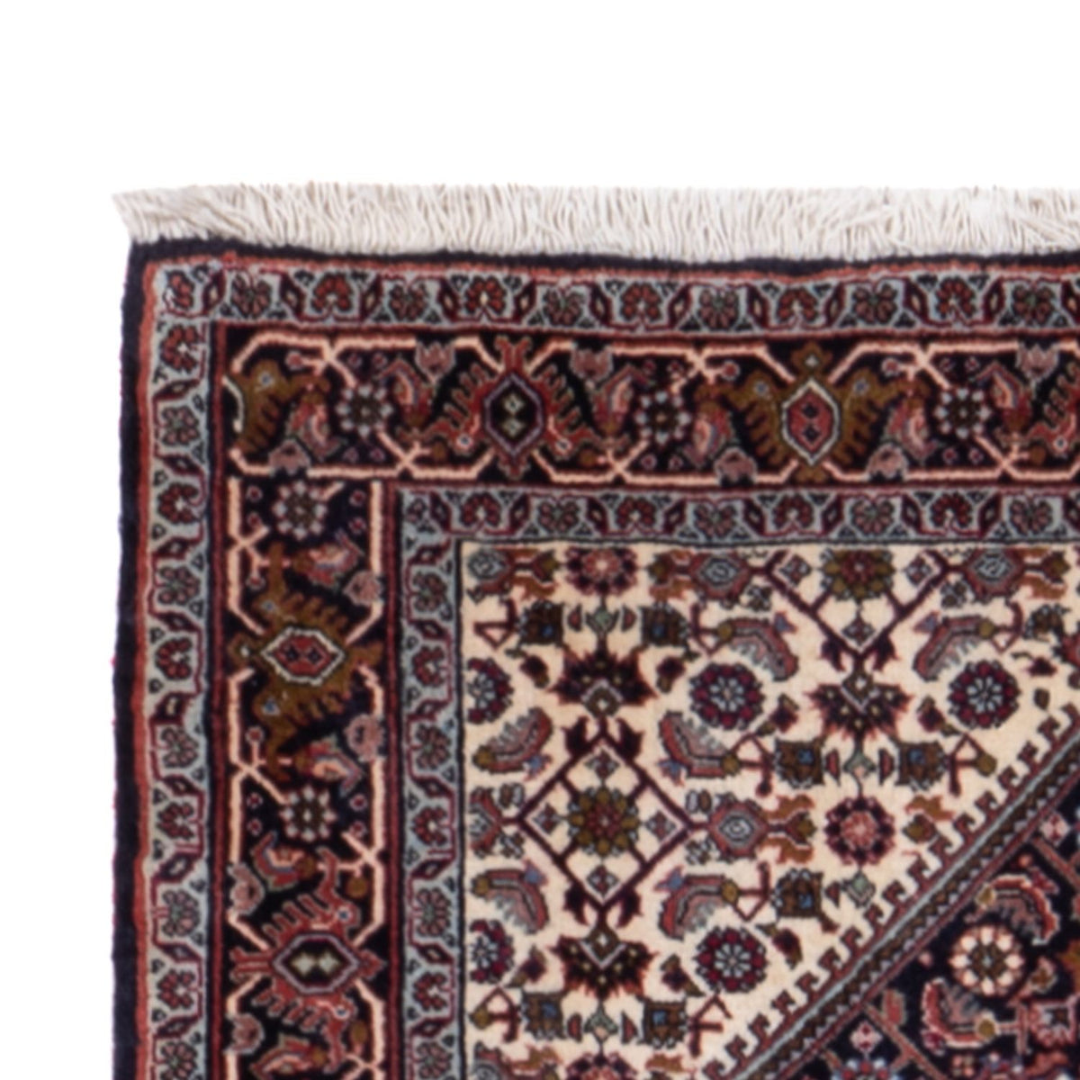 Tapis de couloir Tapis persan - Bidjar - 210 x 77 cm - marron foncé