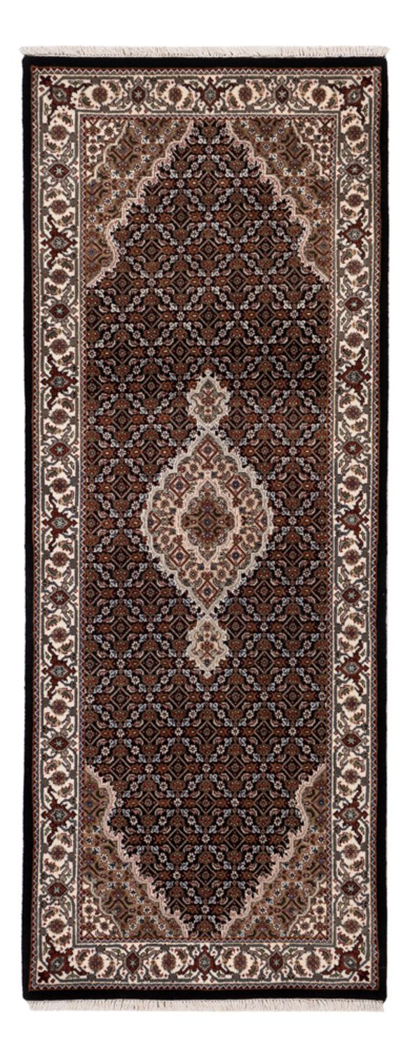 Tapis de couloir Tapis oriental - Tabriz - 204 x 80 cm - beige foncé