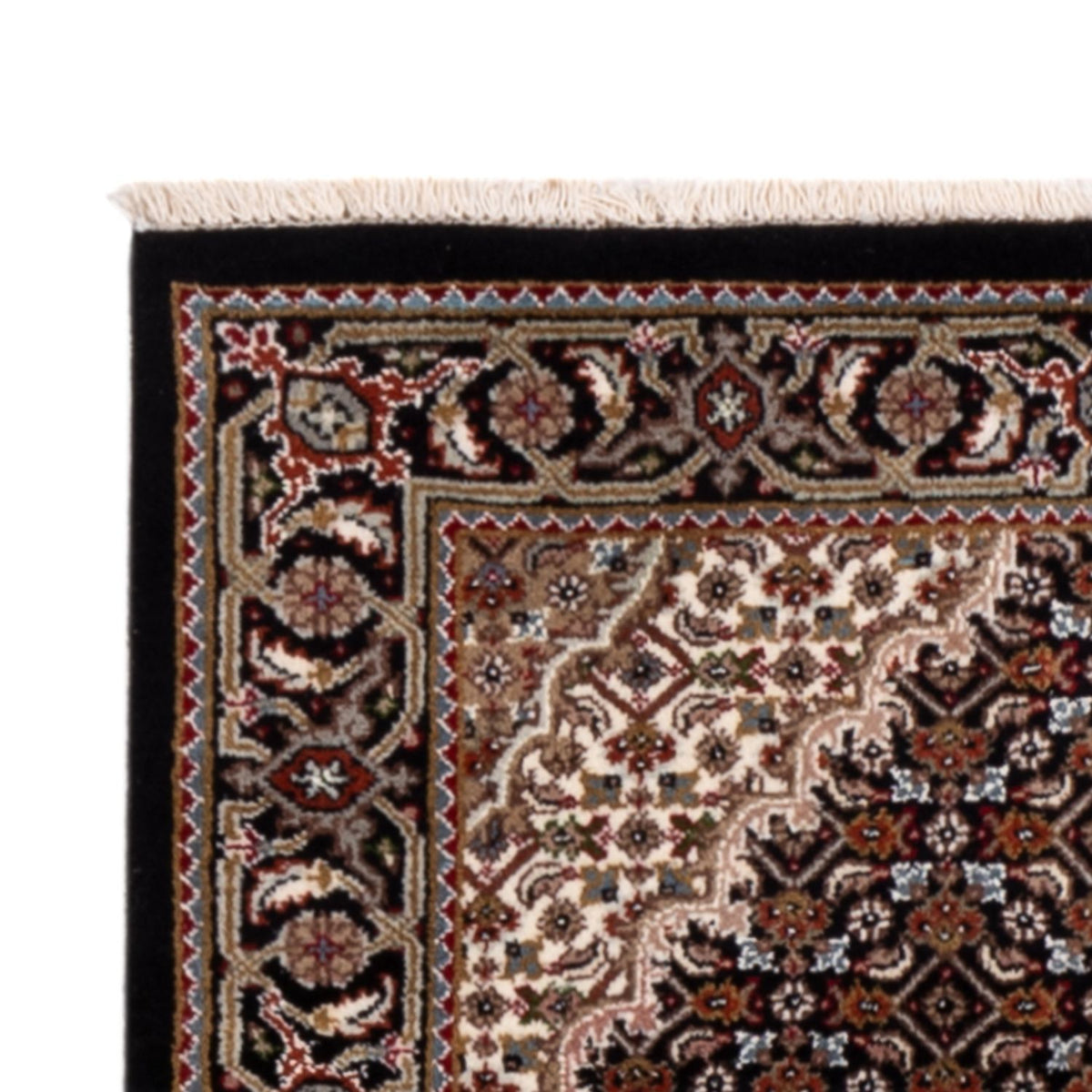 Tapis de couloir Tapis oriental - Tabriz - 202 x 85 cm - beige foncé