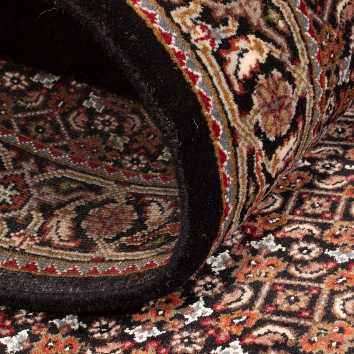 Tapis de couloir Tapis oriental - Tabriz - 202 x 85 cm - beige foncé