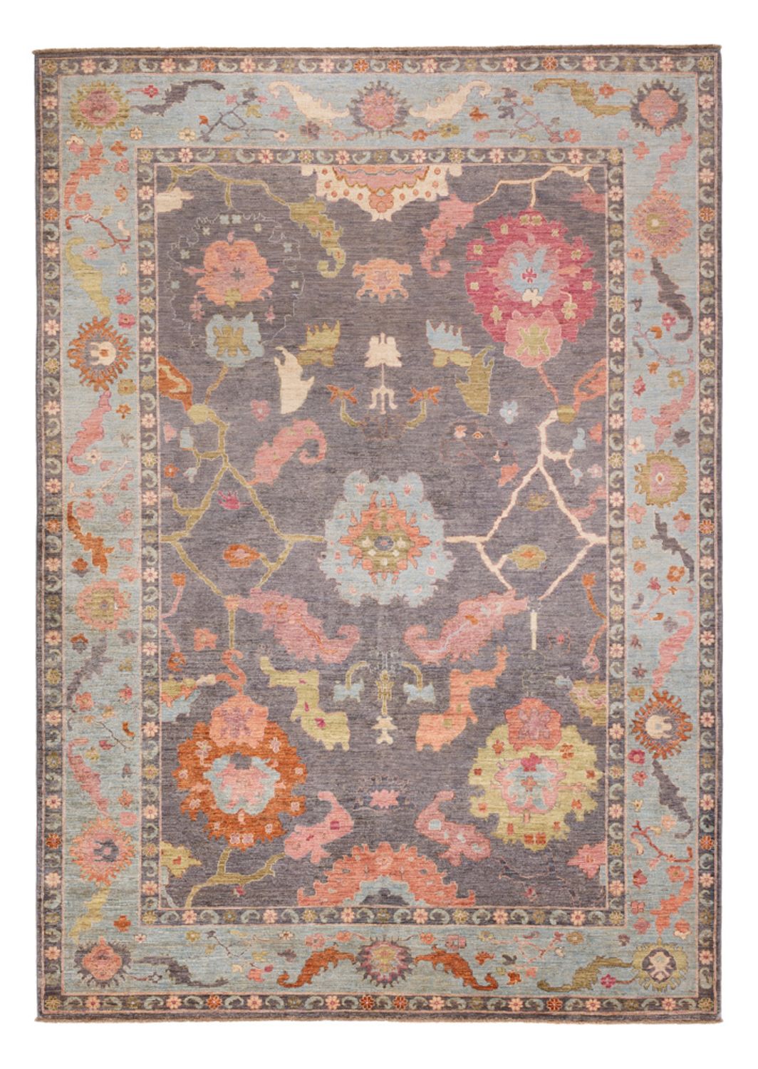 Tapis Ziegler - Usak - 352 x 242 cm - bleu foncé
