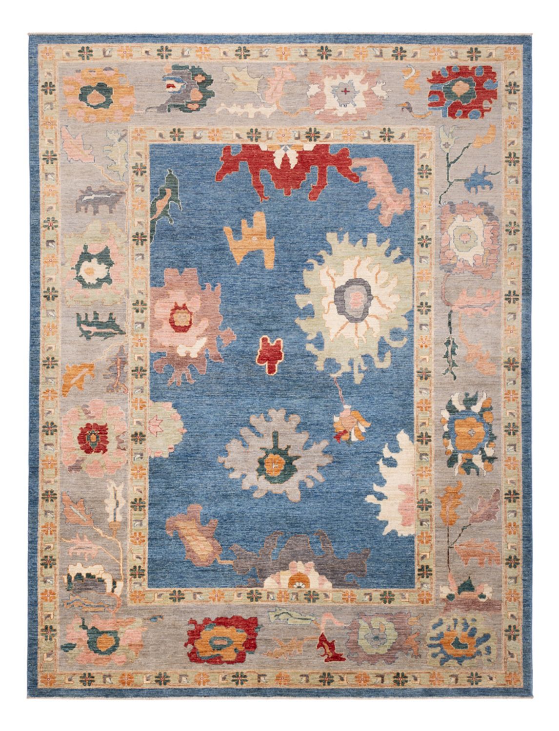 Tapis Ziegler - Usak - 334 x 252 cm - bleu