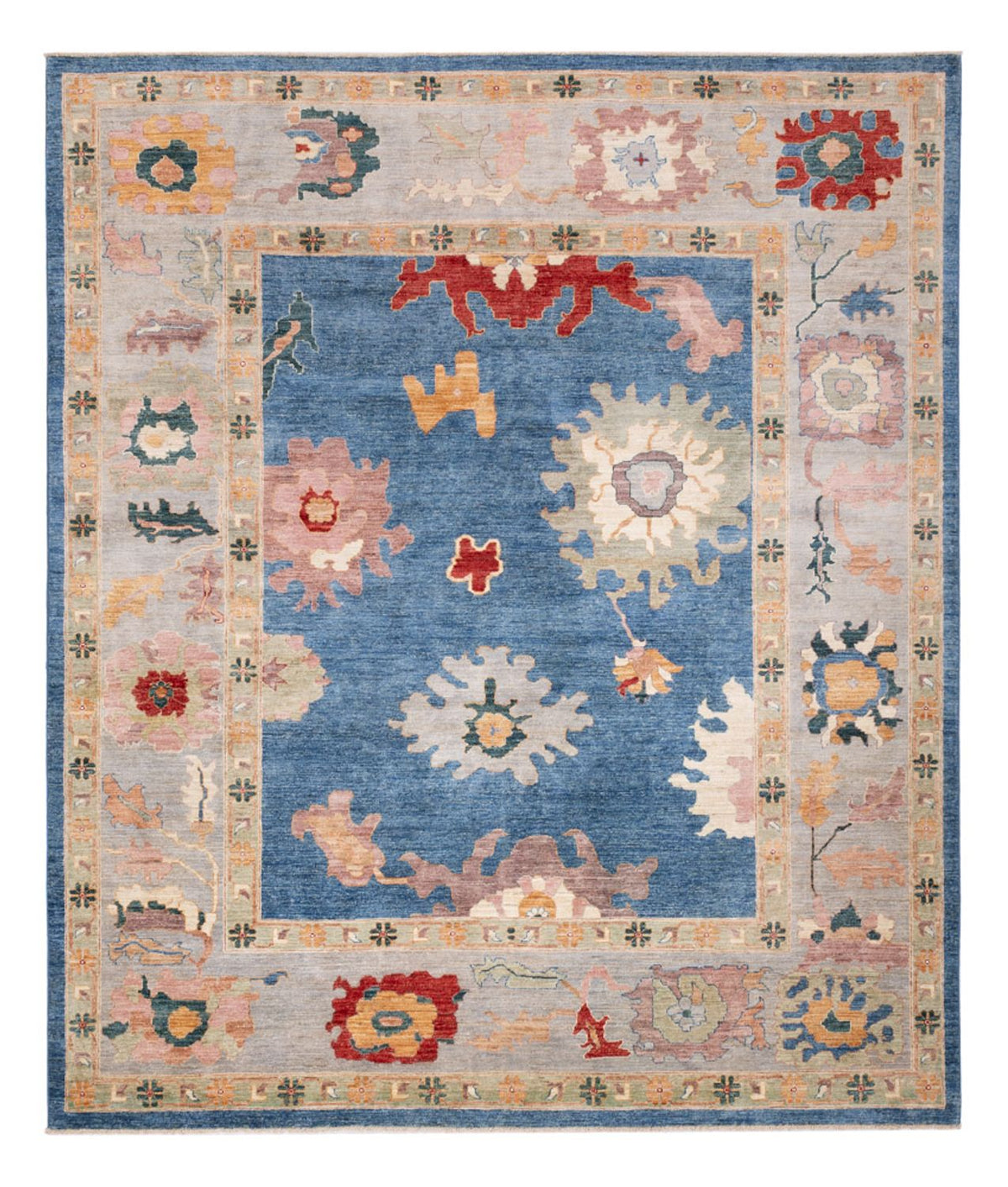 Tapis Ziegler - Usak - 289 x 244 cm - bleu