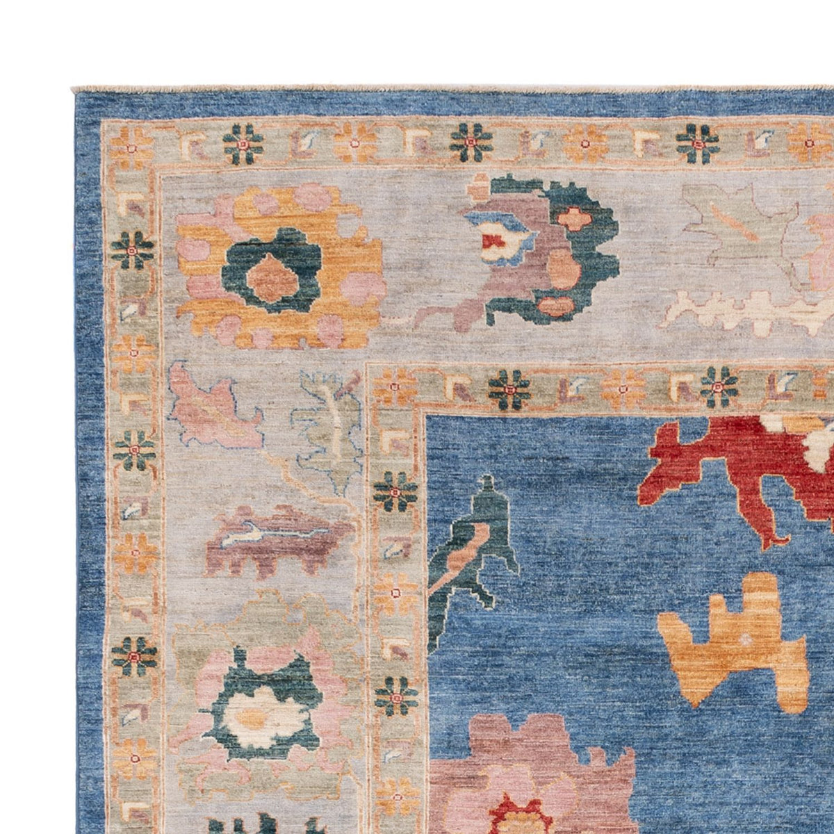 Tapis Ziegler - Usak - 289 x 244 cm - bleu