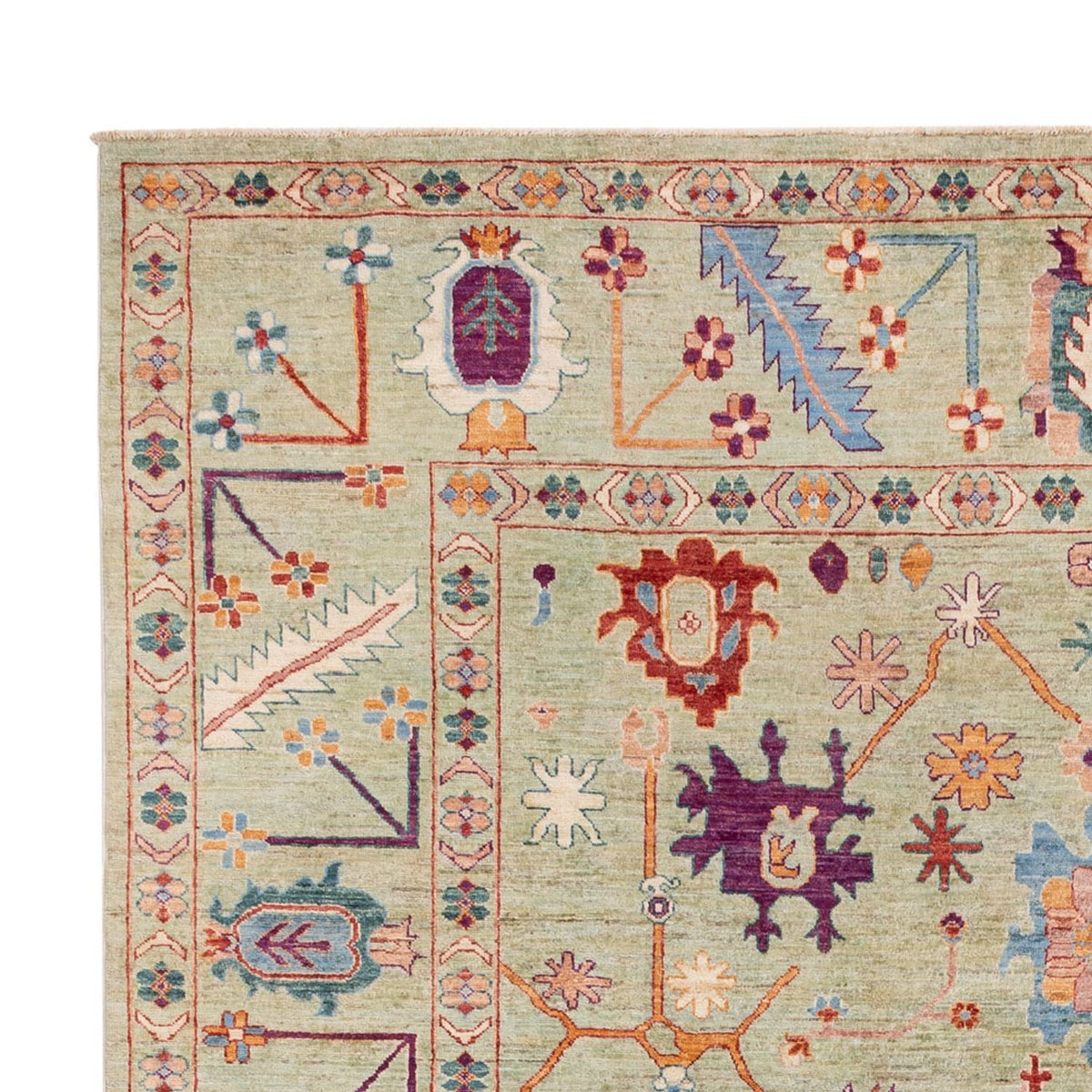 Tapis Ziegler - Usak - 336 x 244 cm - vert clair