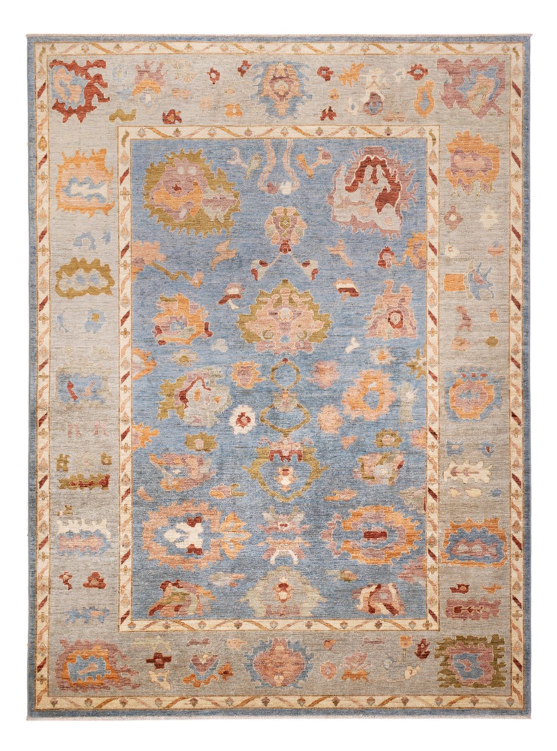 Tapis Ziegler - Usak - 332 x 242 cm - bleu