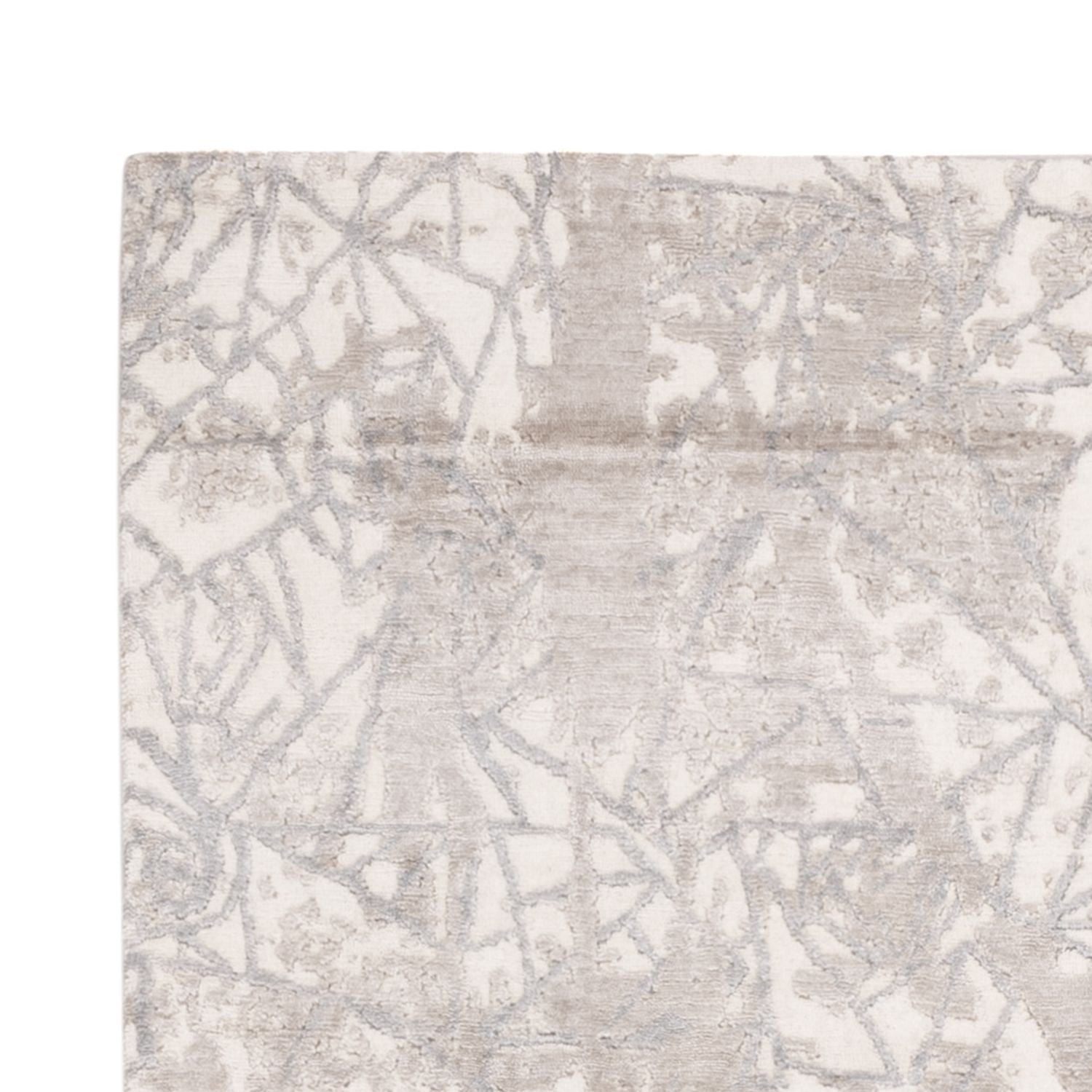 Tapis design - 203 x 152 cm - argent