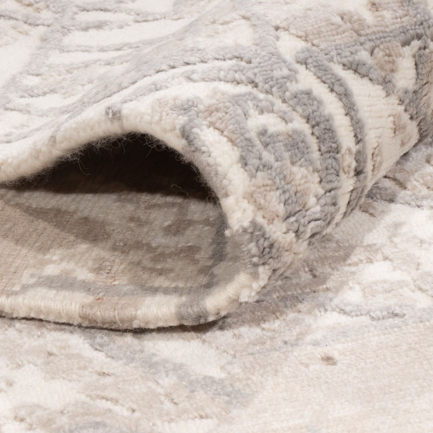 Tapis design - 203 x 152 cm - argent