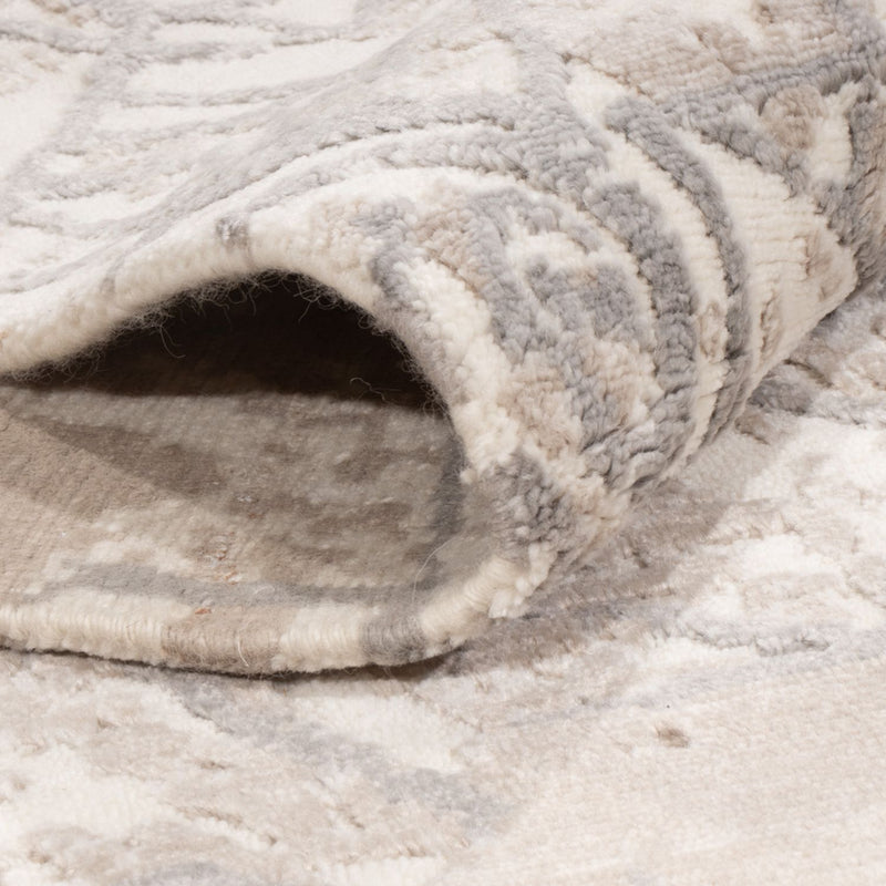 Tapis design - 203 x 152 cm - argent