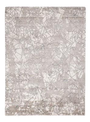 Tapis design - 206 x 154 cm - argent