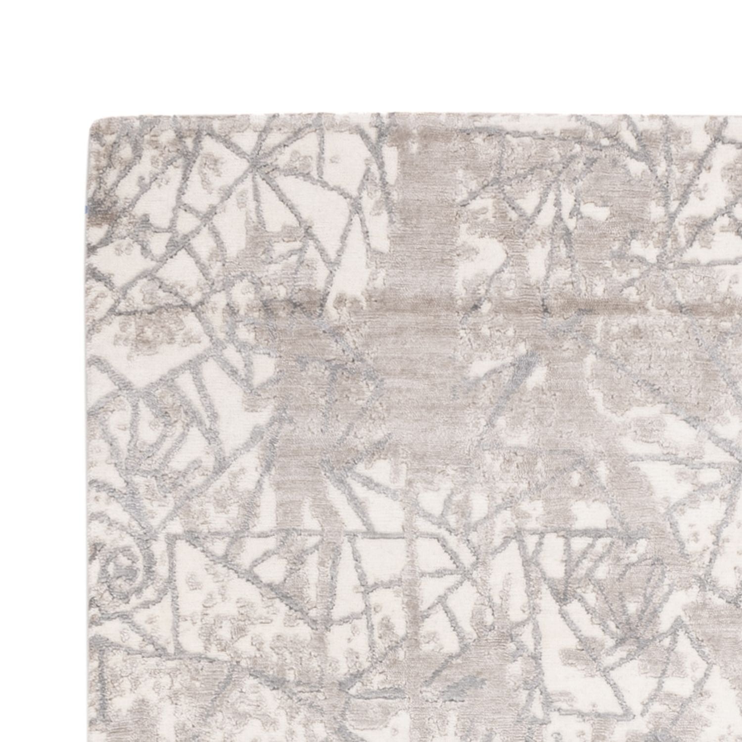 Tapis design - 206 x 154 cm - argent