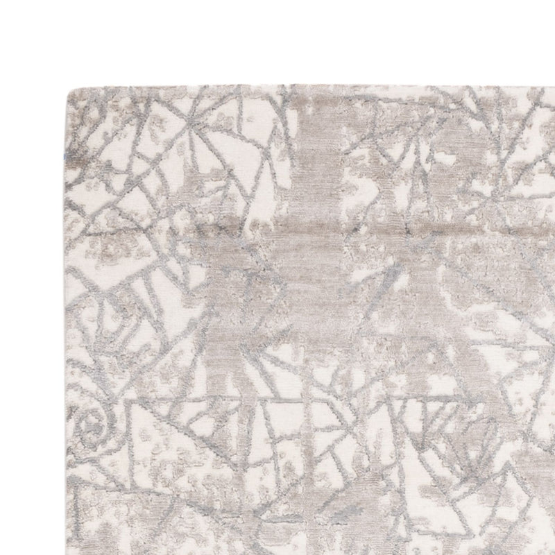 Tapis design - 206 x 154 cm - argent