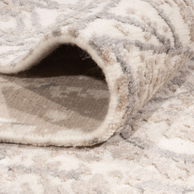 Tapis design - 206 x 154 cm - argent