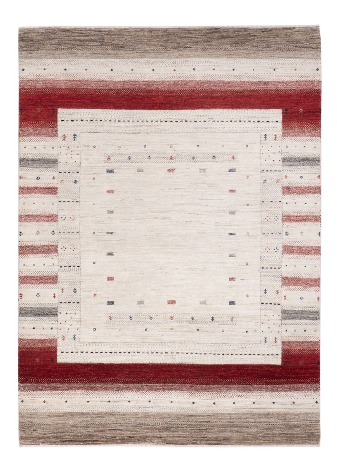 Tapis Gabbeh - Loribaft Indus - 207 x 153 cm - multicolore