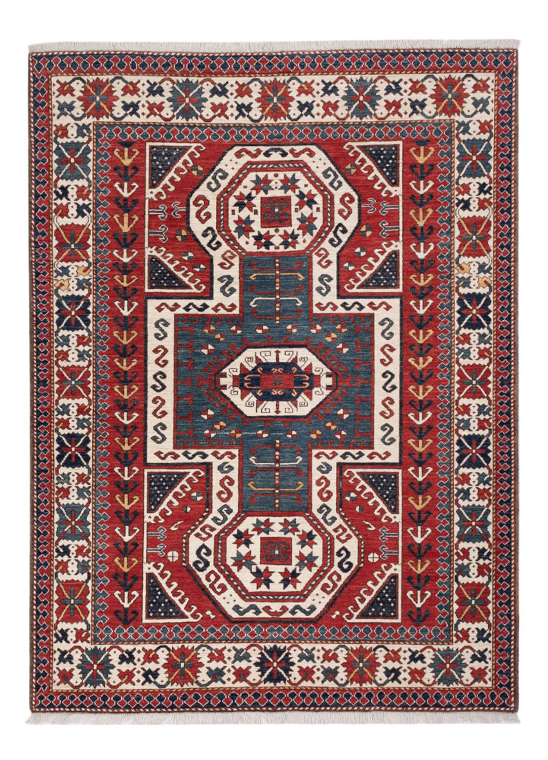 Tapis Ziegler - Kazak - 198 x 146 cm - multicolore