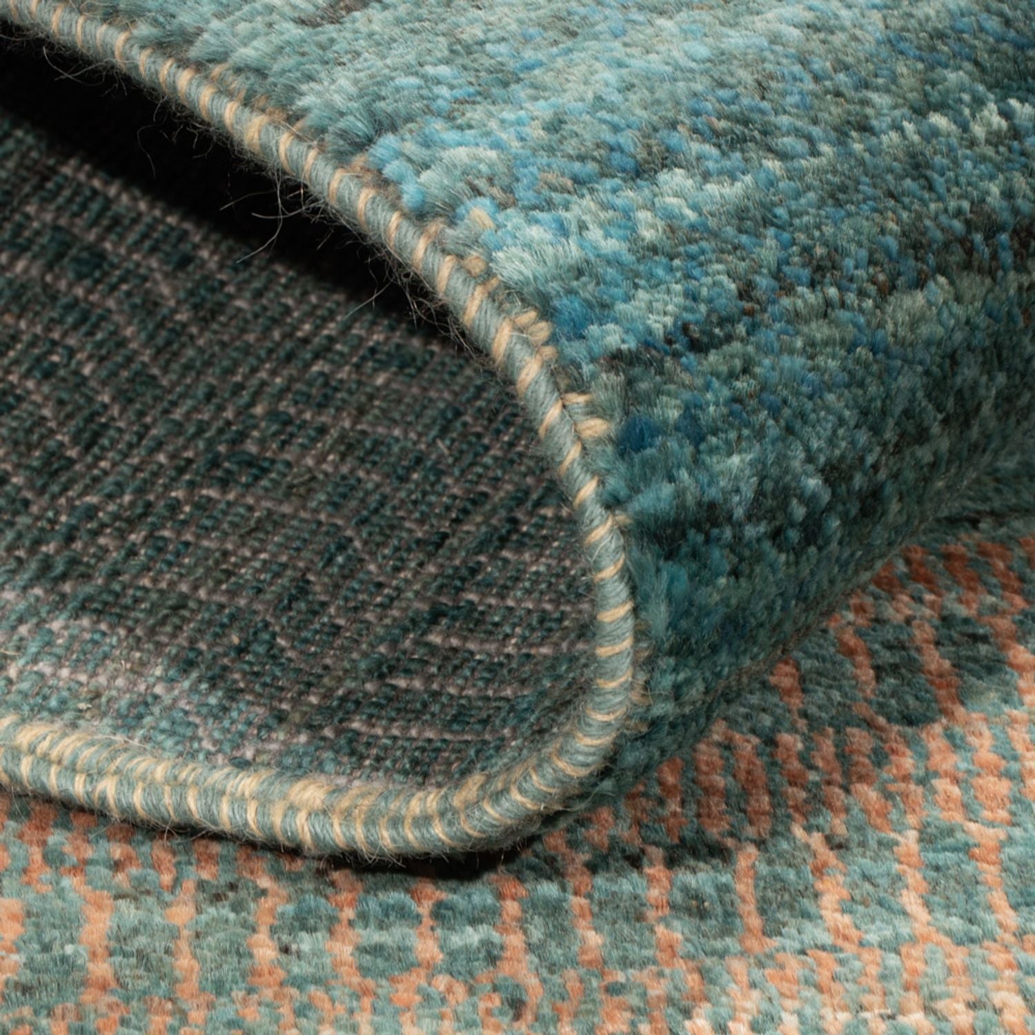 Tapis design - 195 x 154 cm - vert foncé