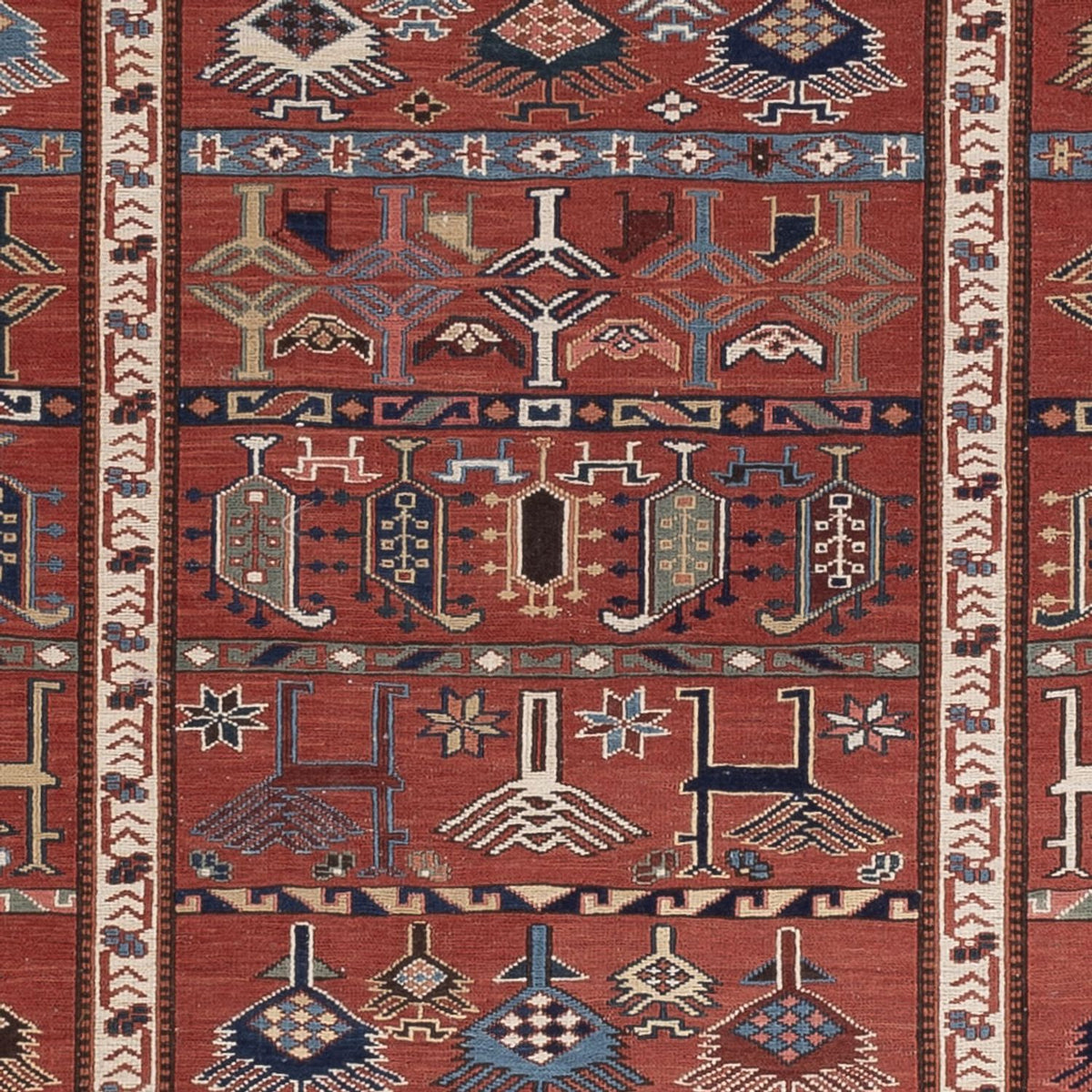 Tapis Kelim - Oriental - Soumak carré  - 205 x 192 cm - rouille