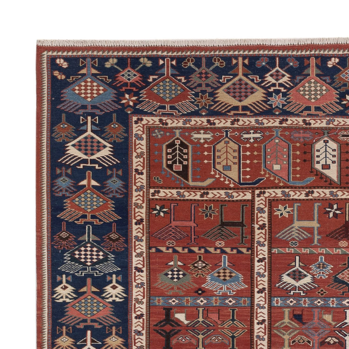 Tapis Kelim - Oriental - Soumak carré  - 205 x 192 cm - rouille