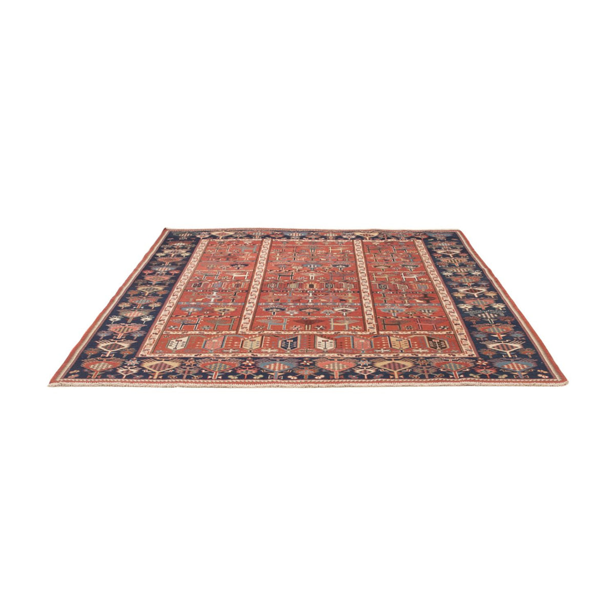 Tapis Kelim - Oriental - Soumak carré  - 205 x 192 cm - rouille