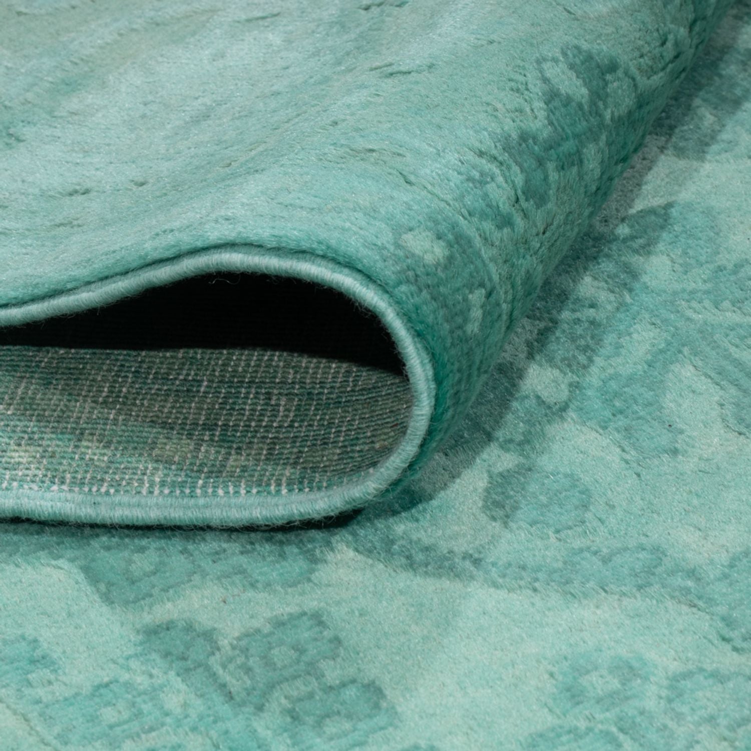 Tapis design - 196 x 156 cm - turquoise