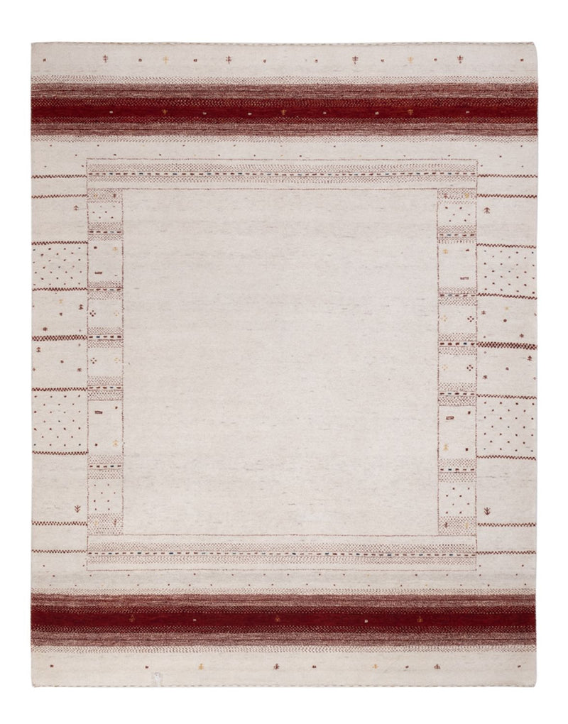Tapis Gabbeh - Loribaft Indus - 190 x 148 cm - blanc