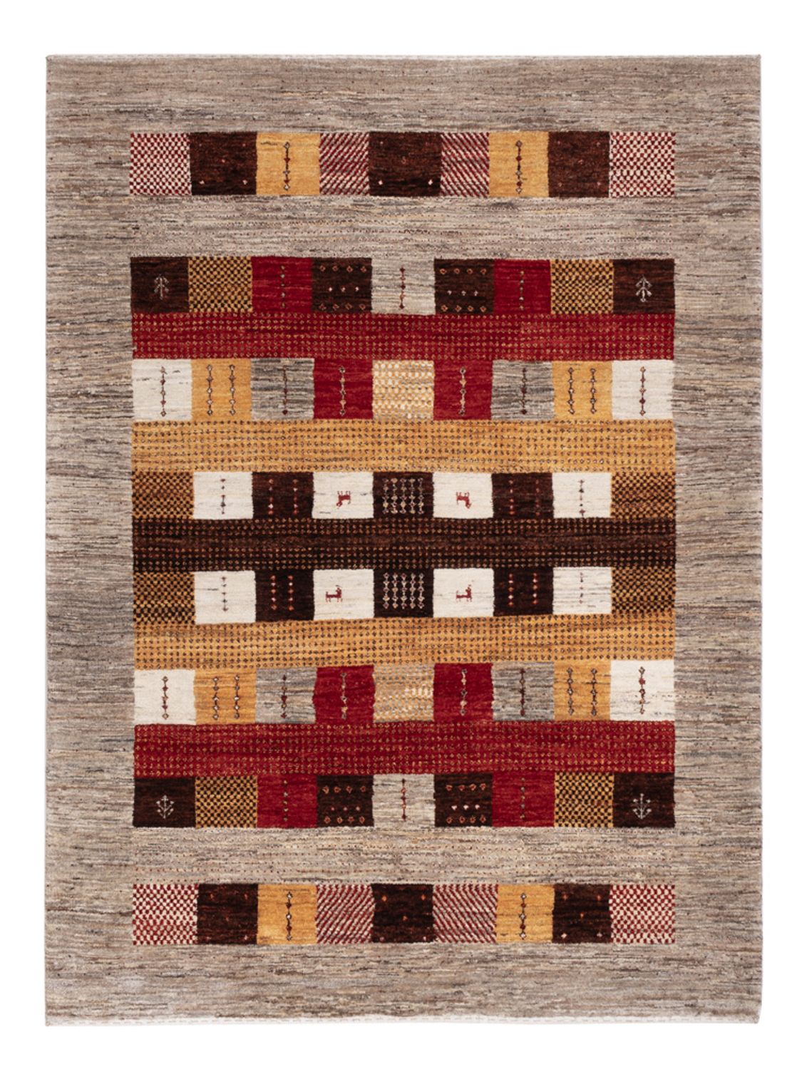 Tapis Gabbeh - Loribaft Indus - 193 x 145 cm - multicolore