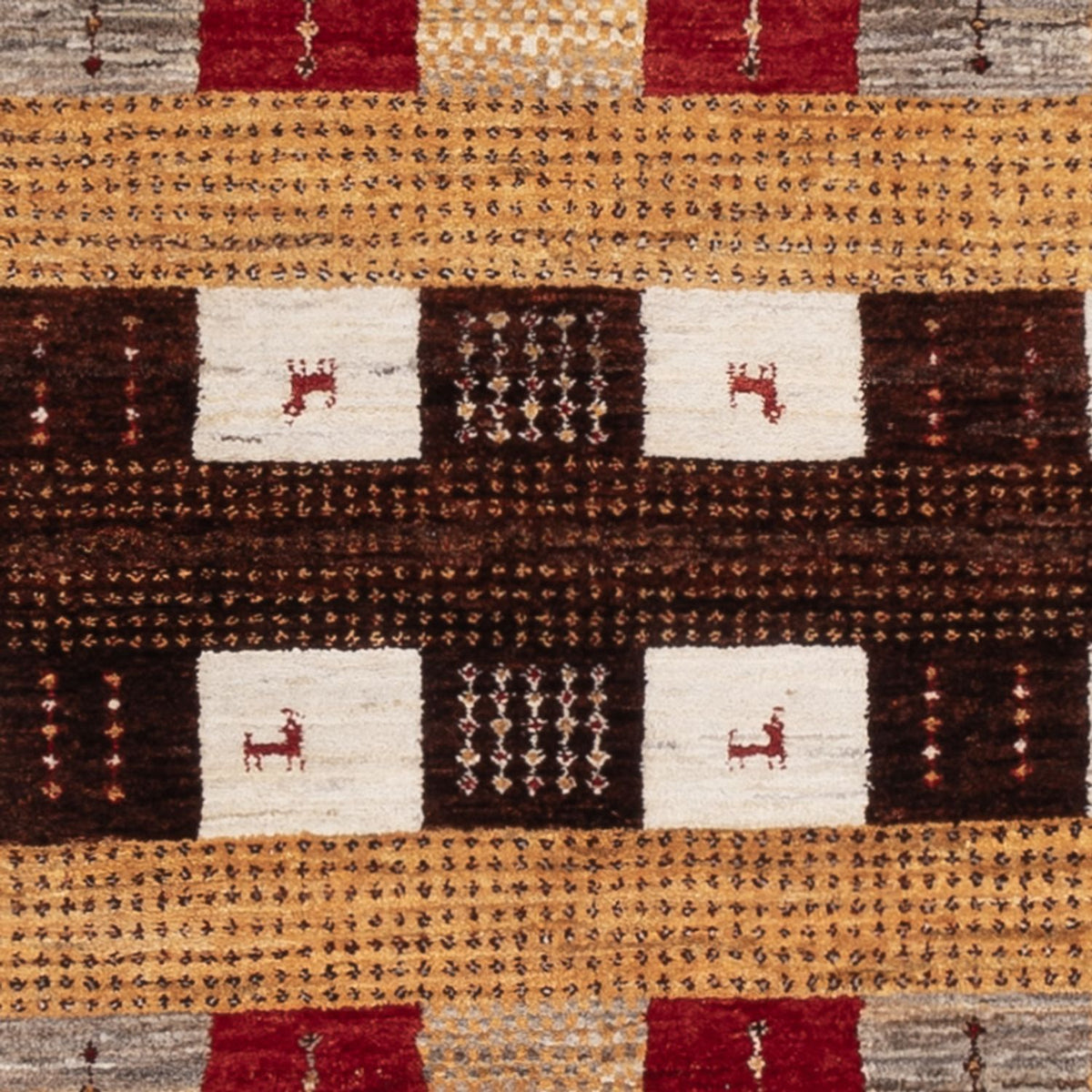 Tapis Gabbeh - Loribaft Indus - 193 x 145 cm - multicolore