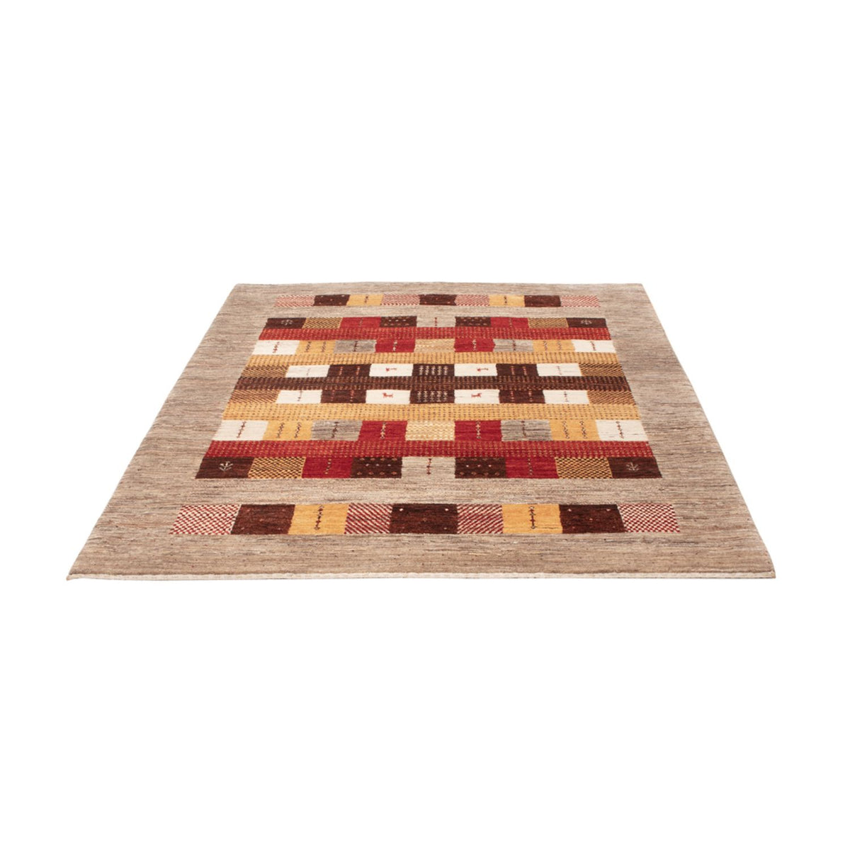 Tapis Gabbeh - Loribaft Indus - 193 x 145 cm - multicolore