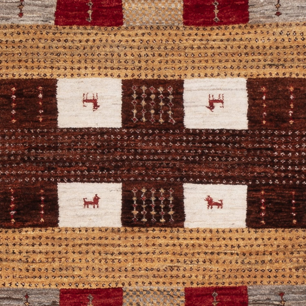 Tapis Gabbeh - Loribaft Indus - 209 x 152 cm - multicolore