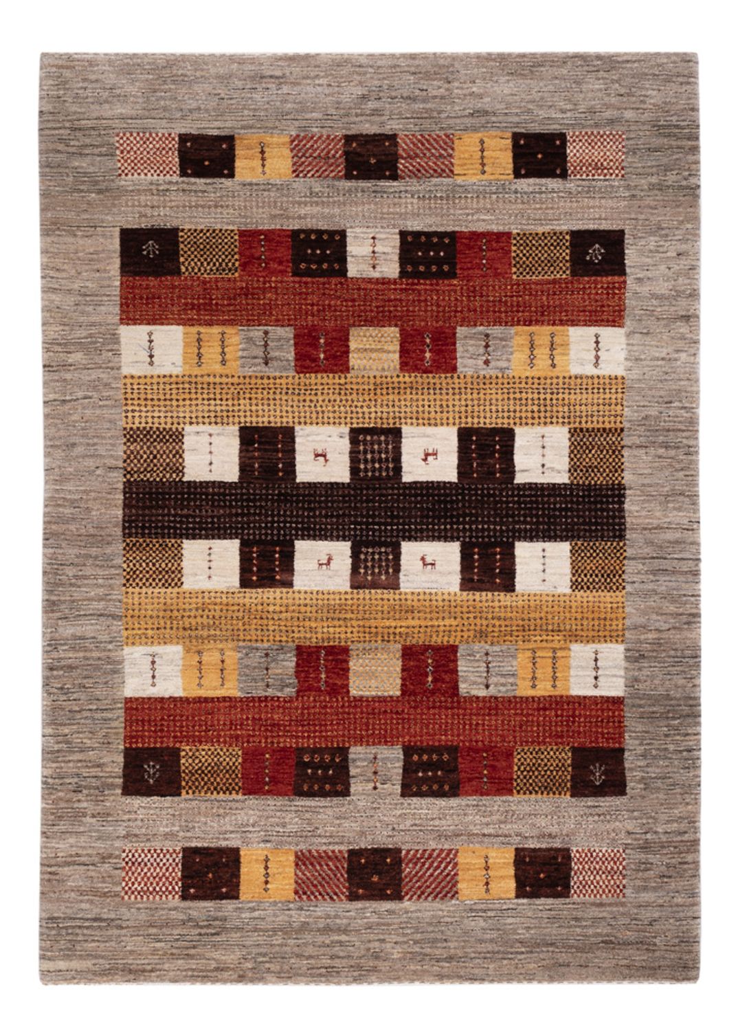 Tapis Gabbeh - Loribaft Indus - 205 x 144 cm - multicolore
