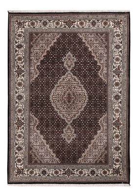 Tapis oriental - Tabriz - 196 x 141 cm - gris foncé