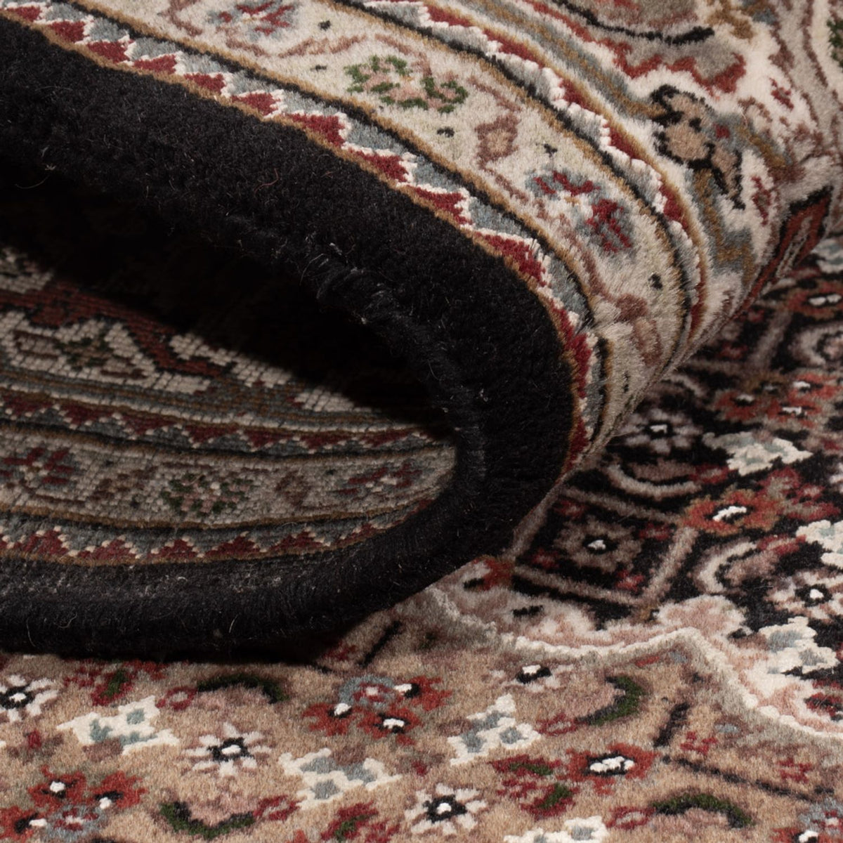 Tapis oriental - Tabriz - 204 x 141 cm - gris foncé