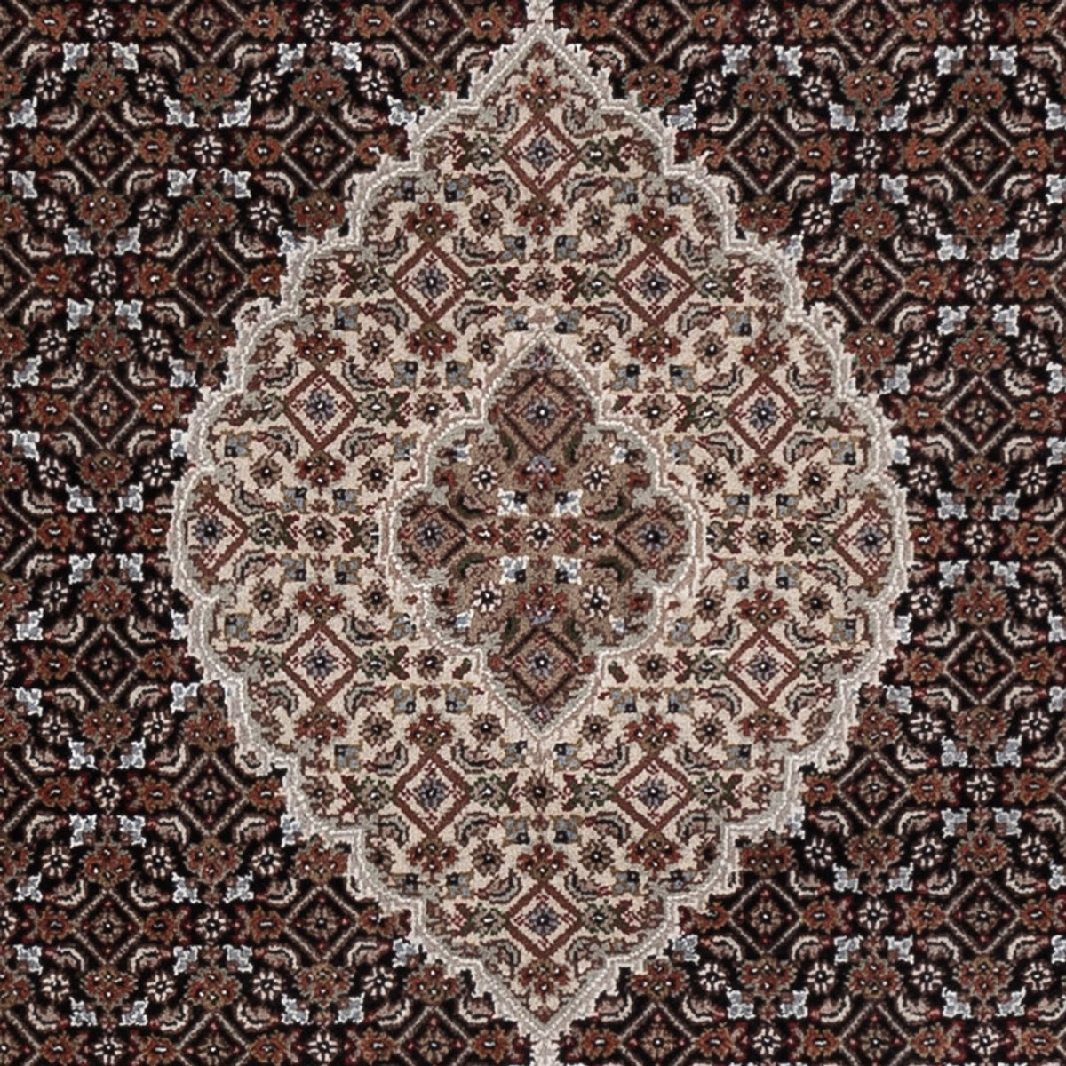 Tapis oriental - Tabriz - 205 x 143 cm - gris foncé