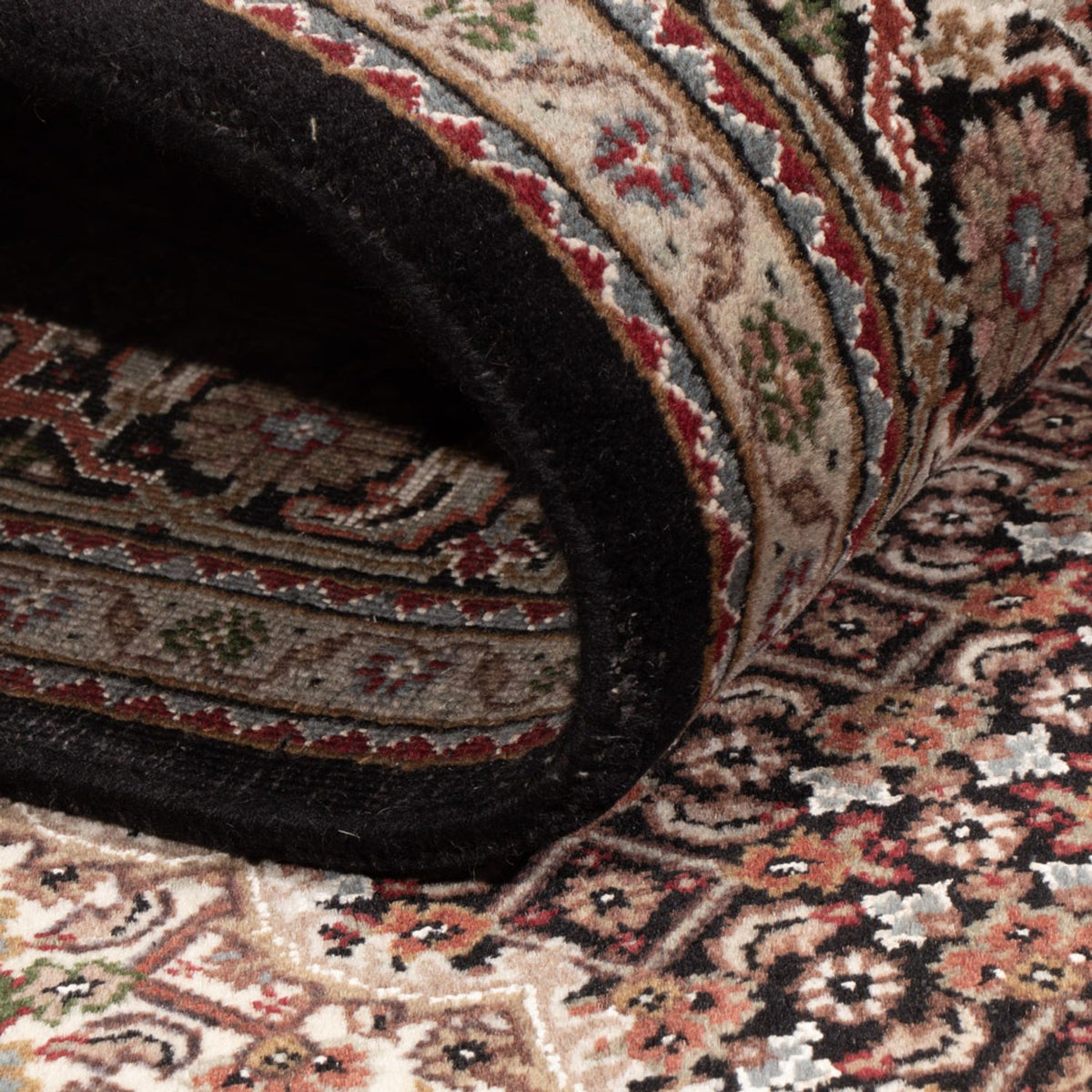 Tapis oriental - Tabriz - 205 x 143 cm - gris foncé