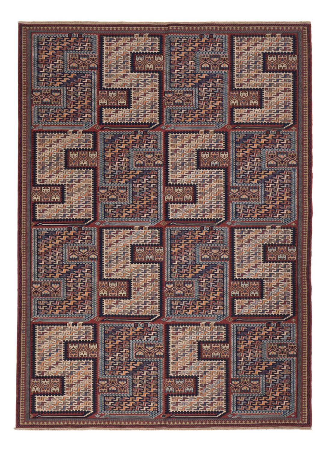 Tapis Kelim - Oriental - Soumak - 215 x 155 cm - beige foncé