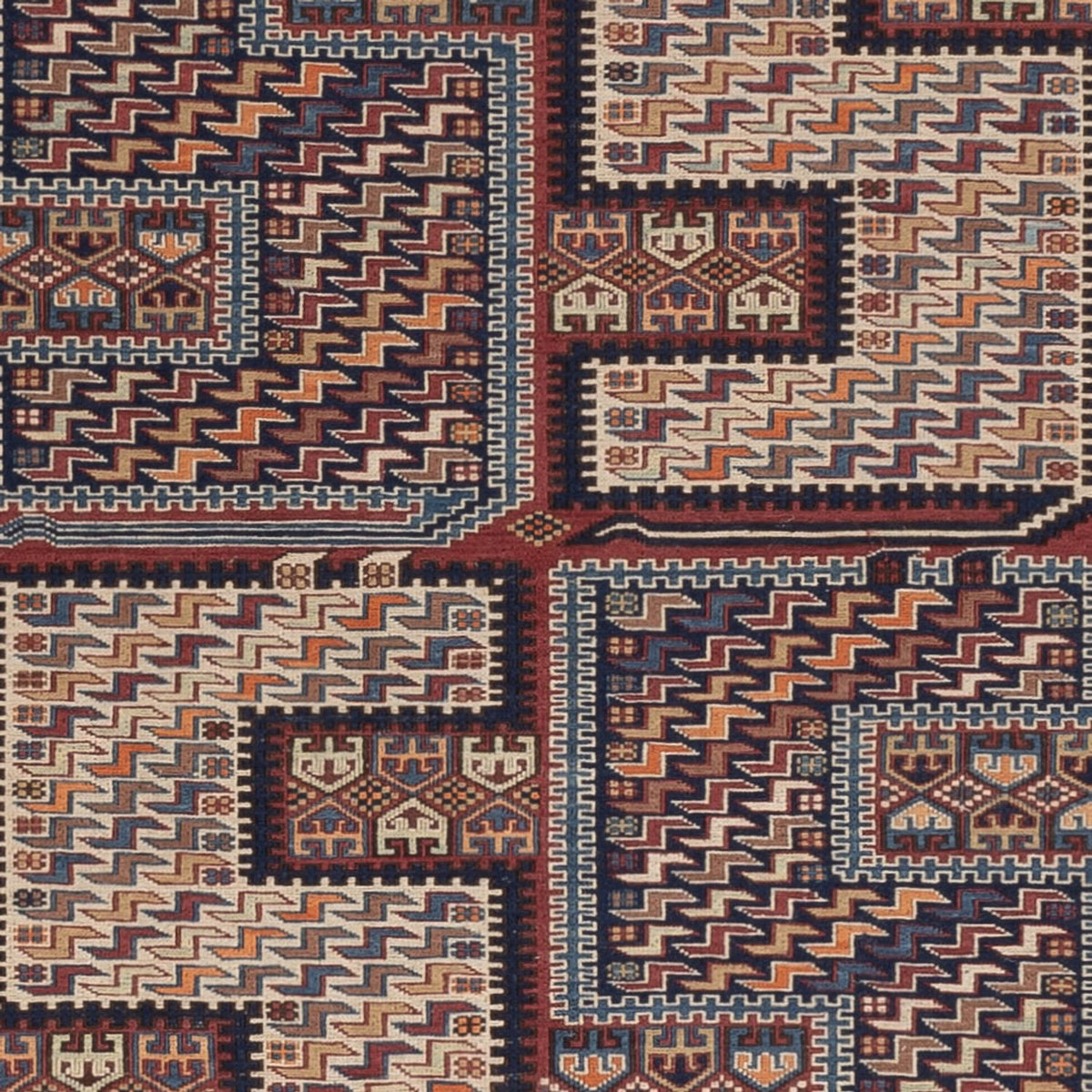 Tapis Kelim - Oriental - Soumak - 216 x 152 cm - beige foncé