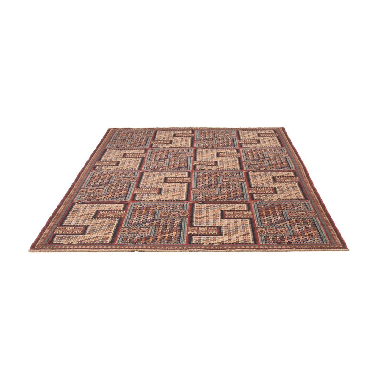 Tapis Kelim - Oriental - Soumak - 216 x 152 cm - beige foncé