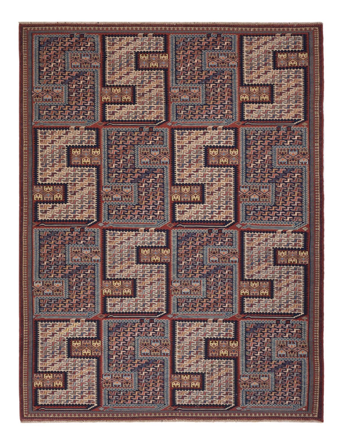 Tapis Kelim - Oriental - Soumak - 205 x 166 cm - beige foncé