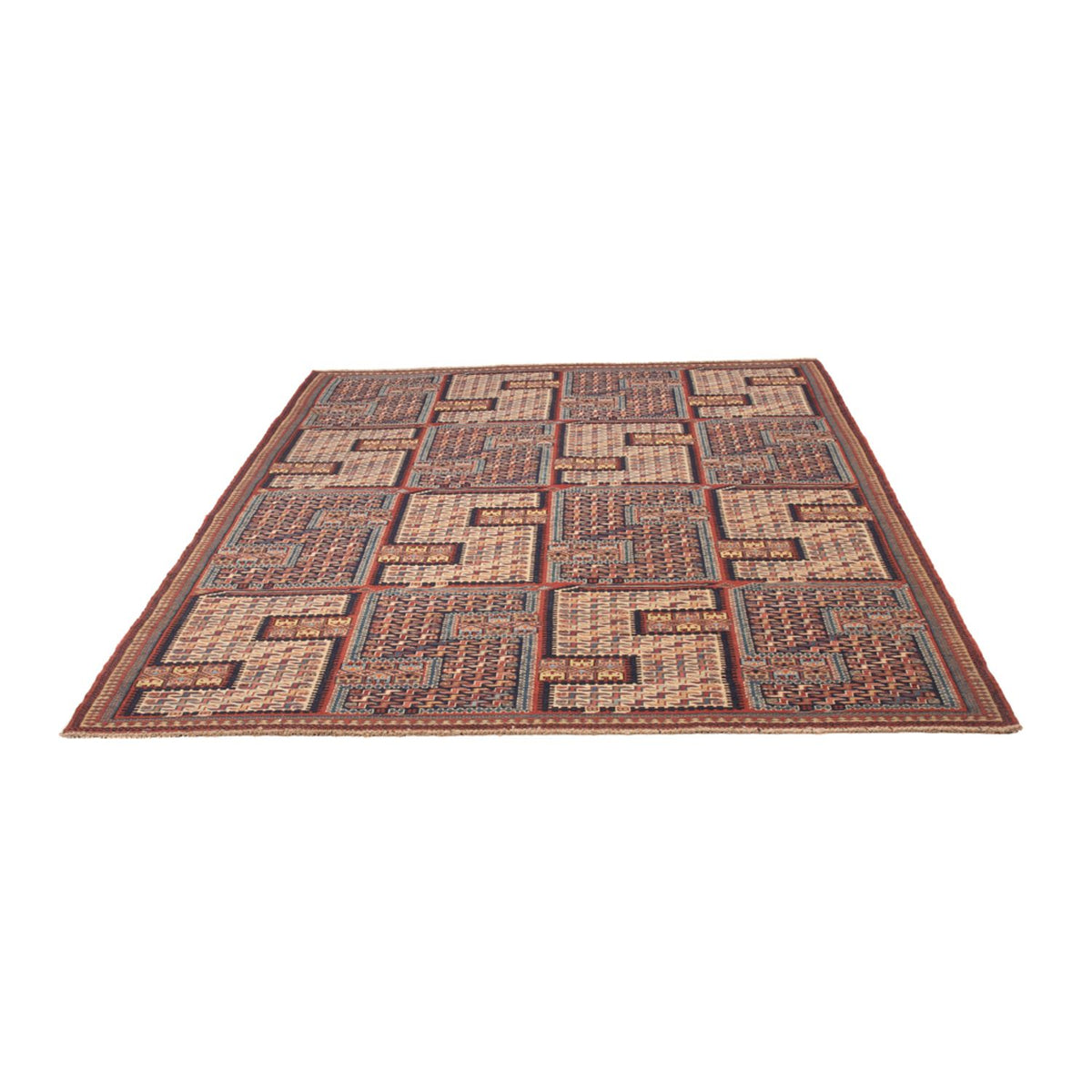 Tapis Kelim - Oriental - Soumak - 205 x 166 cm - beige foncé