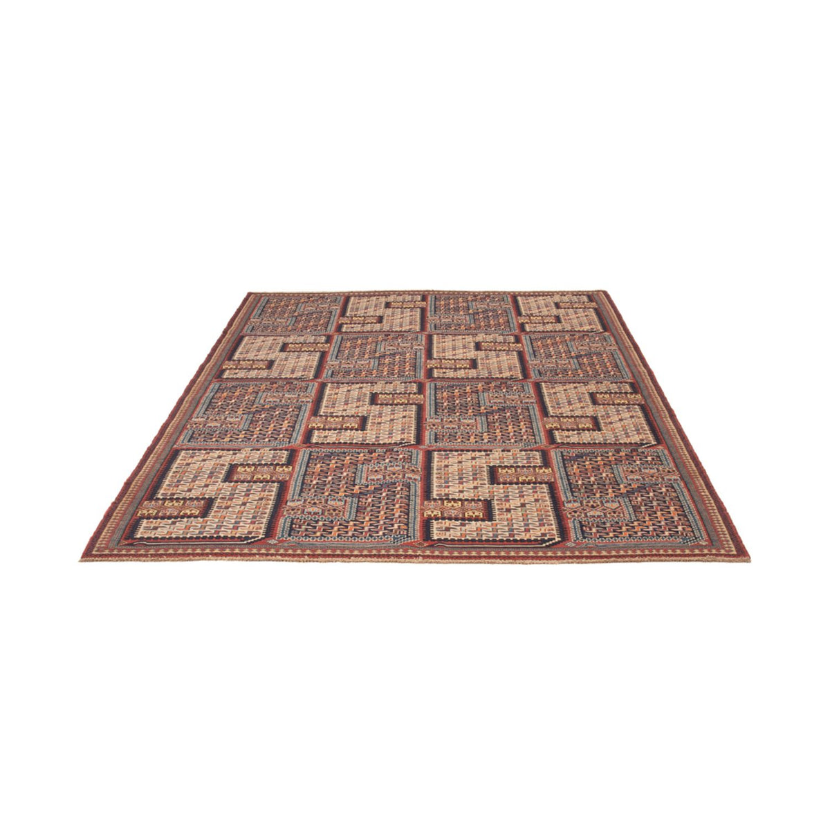 Tapis Kelim - Oriental - Soumak - 209 x 166 cm - beige foncé