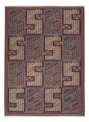 Tapis Kelim - Oriental - Soumak - 215 x 159 cm - beige foncé