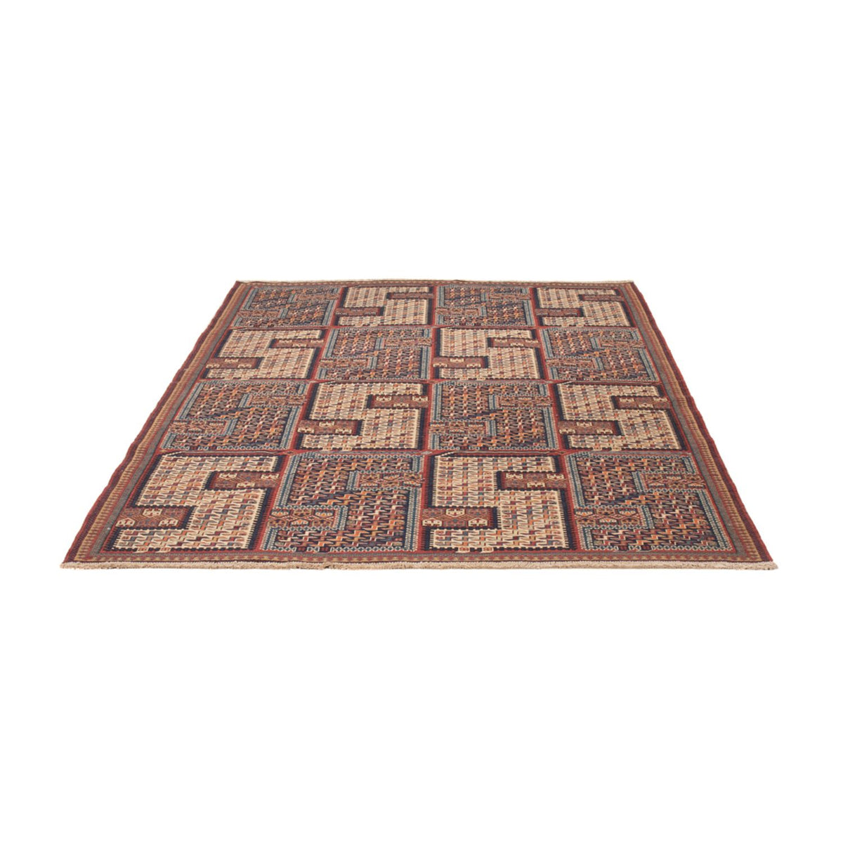 Tapis Kelim - Oriental - Soumak - 215 x 159 cm - beige foncé