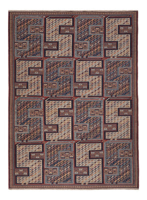 Tapis Kelim - Oriental - Soumak - 214 x 155 cm - beige foncé