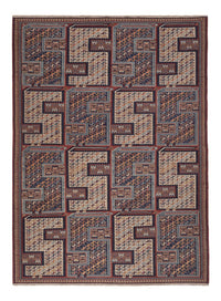 Tapis Kelim - Oriental - Soumak - 214 x 155 cm - beige foncé